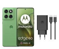 Smartfon / Telefon Motorola edge 60 5G 12/512GB Shamrock 120Hz + Ładowarka 68W